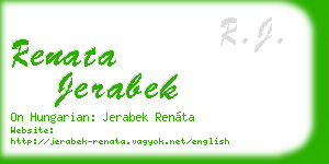 renata jerabek business card